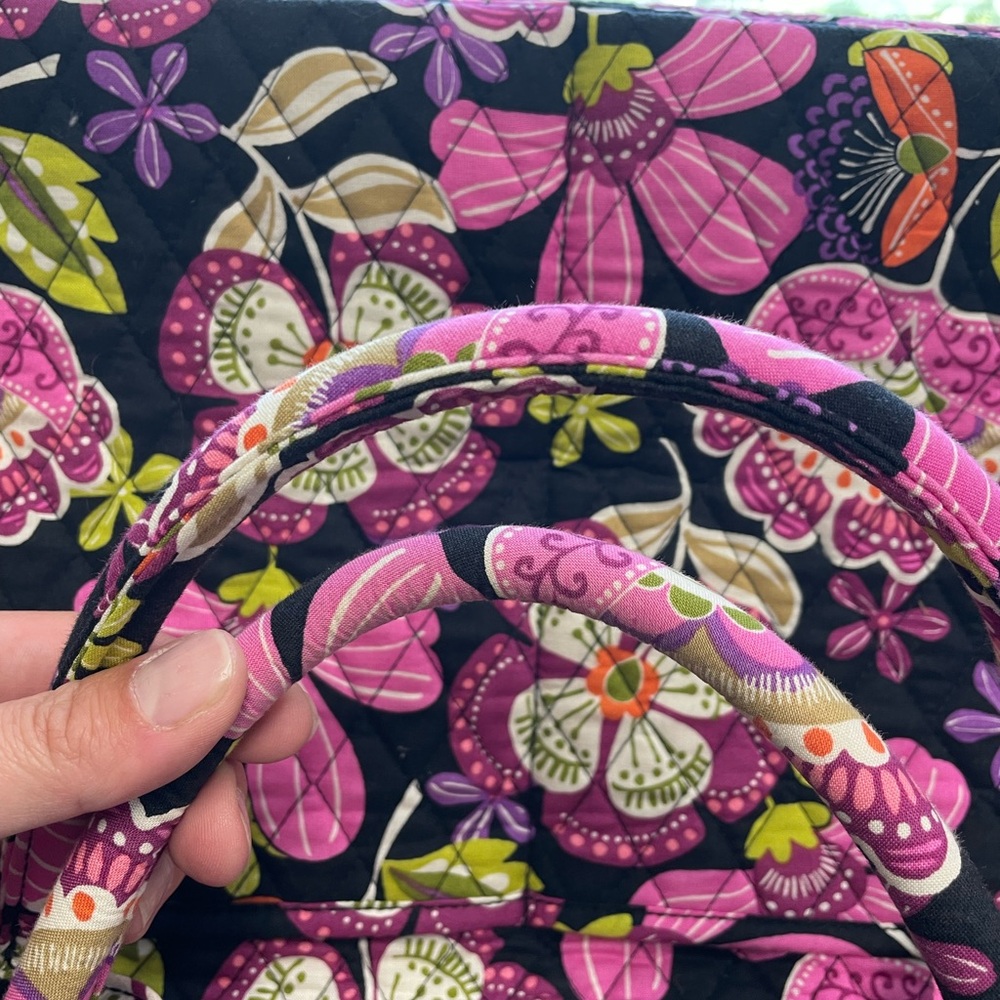 Vera Bradley Pink and Black Travel Bag with Floral Design - Picture 6 of 8